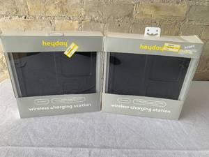 lot 124 image: Lot of 2 Wireless Charging Stations-Can Charge Smartphones and Airpods