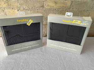 lot 125 image: Lot of 2 Wireless Charging Stations-Can Charge Smartphones and Airpods