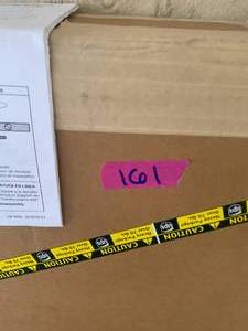 lot 161 image: Prepack Queen Size Bed Floating Headboard-Black