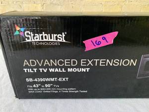 lot 169 image: Starburst Advanced Extention Tilt Wall TV Mount