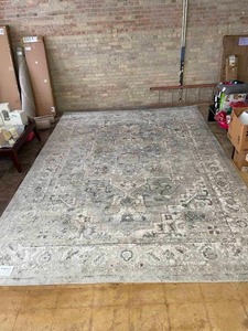 lot 184 image: NuLoom Large 10 x 14 Foot Vintage Gray Area Rug