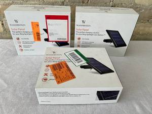 lot 63 image: Lot of 3 Ring Spotlight Camera Battery Solar Panels