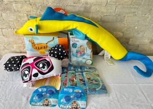 lot 72 image: Large Lot of Childrens Pool Toys, Floats, Goggles and More