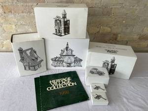 lot 90 image: LOT of Dept 56 Heritage Village Collection Figure Sets