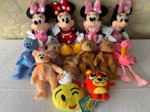 lot 135 image: Lot of Disney and Beanie Baby Plush Toys