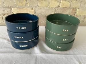 lot 149 image: 3 Sets of Pet Food and Water Dishes