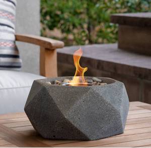 lot 148 image: Terra Flame Geo Stone Cast Fire Bowl with Fuel