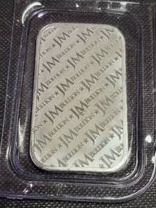 1 TROY OZ .999 FINE SILVER BAR JM SEALED