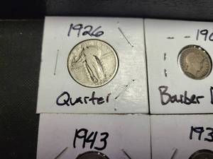12 US SILVER COINS- 3 SILVER QUARTERS 9 SILVER DIMES