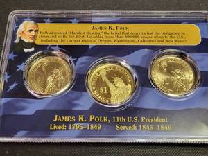 3 US PRESIDENTIAL DOLLAR SET WITH PROOF � POLK