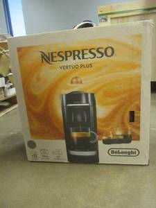 lot 300 image: Nespresso Vertuo Plus Deluxe Coffee and Espresso Machine by DeLonghi - Titan (APPEARS NEW IN BOX)