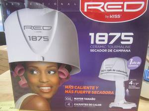 lot 304 image: Red by Kiss 1875 Watt Ceramic Tourmaline Professional Hood Dryer BOD04