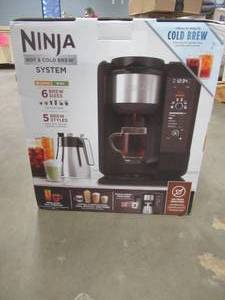 lot 305 image: Ninja - 10-Cup Coffee Maker with Dishwasher Safe Component - BlackStainless Steel