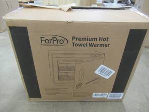 lot 323 image: ForPro Professional Collection Premium Hot Towel Warmer, 23L Extra Large Capacity, Two Stainless Steel Racks, White