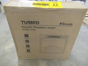 lot 338 image: TURBRO Fireside FS18 Realistic Flames Electric Fireplace, Remote Control, 3 Adjustable Brightness Flames