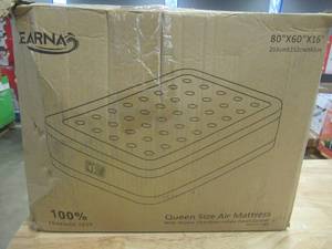 lot 389 image: Zearna Queen Air Mattress with Built-in Pump for Home, Camping & Guests - 16