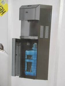 lot 412 image: Brio Moderna Touchless Bottom Load Water Cooler Dispenser - Self-Cleaning in Black Stainless Steel