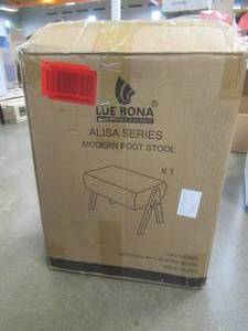 lot 495 image: 12 in Alisa Series Modern Foot Stool in Pumpkin Brown