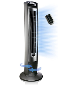 lot 457 image: Lasko Portable Electric 42 Oscillating Tower Fan with Nighttime Setting