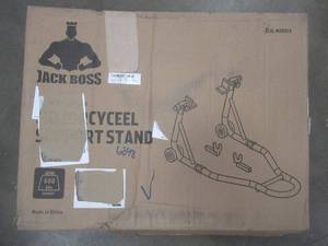 lot 597 image: Jack Boss Motorcycle Stand Front and Rear Combo Wheel Lift Stands,500Lbs Capacity,Swingarm Spool Paddock Stands for Sport Bike,Fit for Yamaha Honda Kawasaki