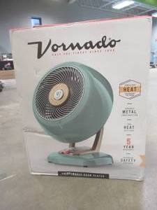 lot 601 image: Vornado VHEAT Vintage Metal Heater, Green