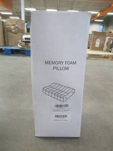 lot 607 image: TBFit Cervical Contour Memory Foam Pillow (OPEN PACKAGING, COVER IS A LITTLE DIRTY)
