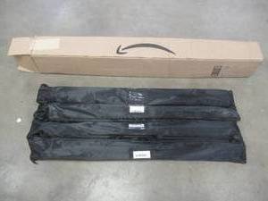 lot 614 image: LOT OF 4 - Adjustable X Banner Stand Fits Any Banner Size Width 23 to 32 and Height 63 to 78