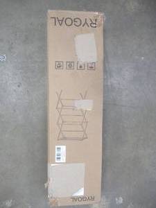 lot 630 image: Rygoal White Metal Clothes Drying Rack