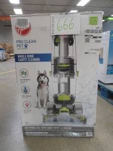 lot 666 image: Hoover Pro Clean Pet Upright Carpet Cleaner, Shampooer Machine for Home and Pets, FH51050, Grey
