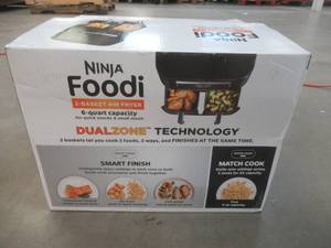 lot 680 image: Ninja Foodi 2 Basket Air Fryer - 6 Quart Capacity