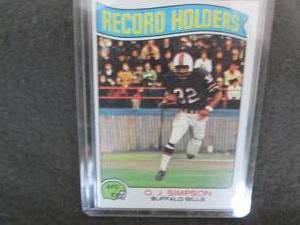 1976 Topps OJ Simpson Card...