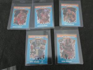 5 1990-91 Fleer All Star Cards...