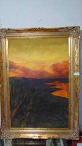 lot 28 image: Framed Oil By Mary Kinster from Moorhead, MN