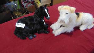 lot 43 image: 2-Furry Animal Made of Goat Fur