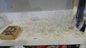 lot 49 image: 18 Misc Pieces of Stemware and Communion Glasses