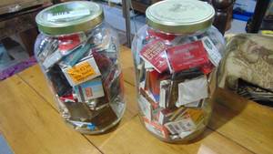 lot 55 image: 2 Pickle Jar of Various Matchbooks