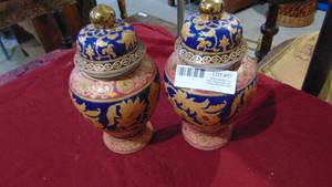 lot 77 image: 2-Decorative Ginger Jars