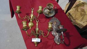 lot 83 image: 4-Brass Candleholders