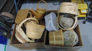 lot 84 image: 2-Boxes of Various Baskets