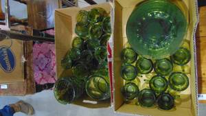 lot 109 image: 2-Boxes of Olive Green Stems and Snack sets