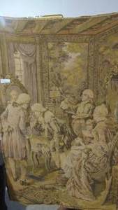 lot 119 image: 3-Vintage Fabric Tapestries