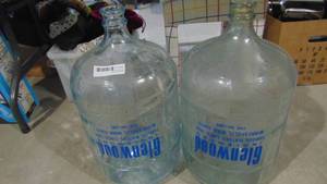 lot 163 image: 2-Large Glass Water Jugs