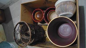 lot 166 image: Box of Pottery Planters