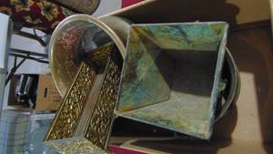 lot 167 image: Box of Brass Planters