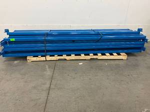 lot 38 image: Pallet of 12 Blue Beams SpaceRak