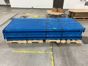 lot 45 image: Pallet of 8 wide Tear-Drop SpaceRak Beams