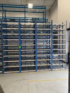 lot 10 image: Double Sided Rivet Shelving