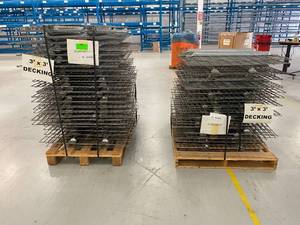 lot 20 image: Lot of 2 Pallets of 3x3 Wire Decks