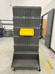 lot 61 image: Small Parts Bin Holding Unit on Casters