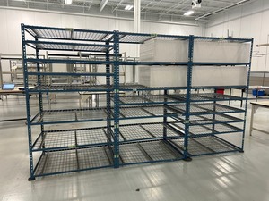 lot 72 image: Lot of 3 - 3x3 Shelving units